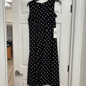 Calvin Klein Polka Dot Fit & Flare Dress